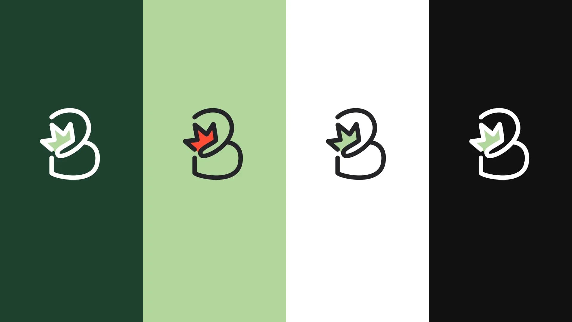 Logo von Bocholt.Beste auf den vier Farben der Marke: Dunkelgrün, Hellgrün, Weiß und Schwarz
